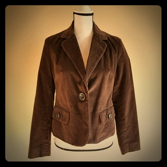 Talbots Brown Corduroy Blazer 